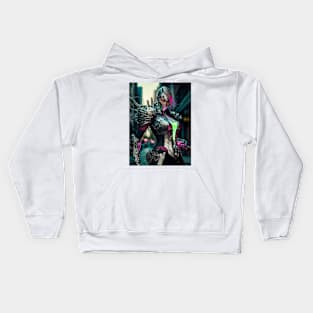 Cybernet Cyborg Woman Kids Hoodie